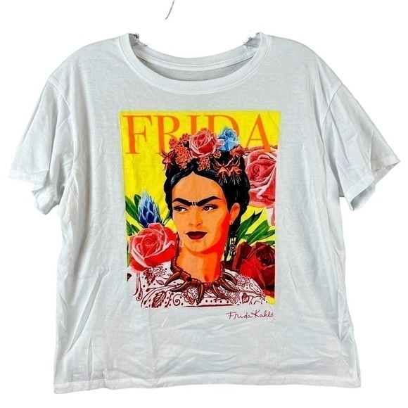 Frida Kahlo Graphic Short Sleeve Tee Shirt Large EUC - Picture 2 of 5
